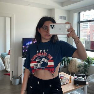 Cool vintage refurbished crop top